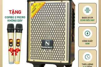 Loa Karaoke Mini Nanomax S-8C Bass 20cm Công Suất 50w