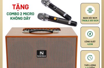 Loa Karaoke Xách Tay Nanomax X-210A Bass Đôi 16cm 420w | Loa Kẹo Kéo Nanomax | 50+ Mẫu Loa Karaoke Bluetooth Giá Tốt