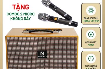Loa Karaoke Xách Tay Nanomax X-210B Bass Đôi 16cm 420w | Loa Kẹo Kéo Nanomax | 50+ Mẫu Loa Karaoke Bluetooth Giá Tốt