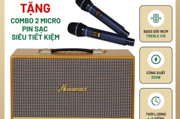 Loa Karaoke Xách Tay Nanomax X-316 Bass Đôi 16cm 320w