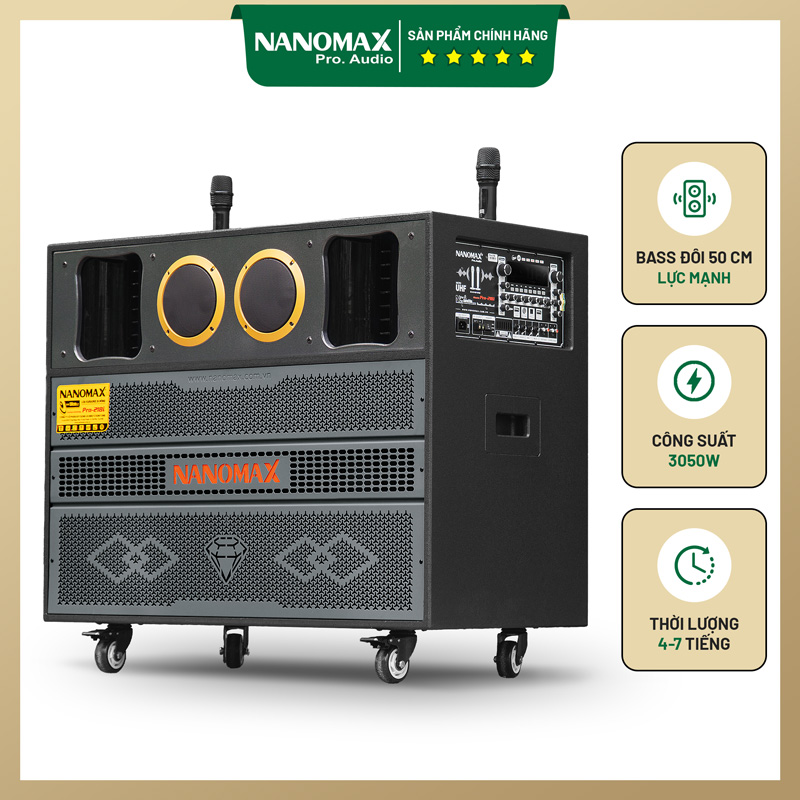 Loa Kéo Bình & Điện Nanomax Pro-218i Bass Đôi 50cm 3050w | Loa Kẹo Kéo Nanomax | 50+ Mẫu Loa Karaoke Bluetooth Giá Tốt