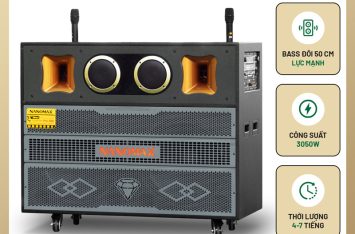 Loa Kéo Bình & Điện Nanomax Pro-500 Bass Đôi 50cm 3050w