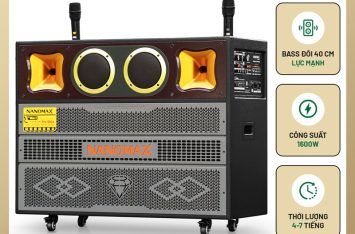 Loa Kéo Bình & Điện Nanomax Pro-803N Bass Đôi 40cm 1600w