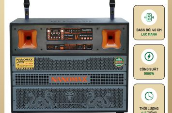 Loa Kéo Bình & Điện Nanomax Pro-805R Bass Đôi 40cm 1600w