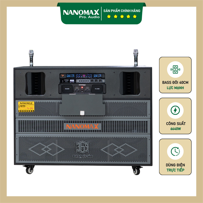 Loa Kéo Điện Nanomax Pro-369i Bass 40cm 6640W | Loa Kẹo Kéo Nanomax | 50+ Mẫu Loa Karaoke Bluetooth Giá Tốt