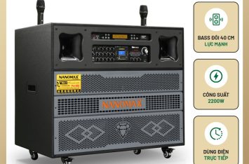 Loa Kéo Điện Nanomax Pro-603 Bass Đôi 40cm 2200w
