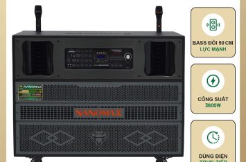 Loa Kéo Điện Nanomax Pro-9500 Bass Đôi 50cm 3600w