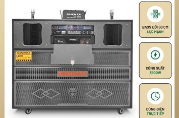 Loa Kéo Điện Nanomax Pro-959 Bass Đôi 50cm 3900w | Loa Kẹo Kéo Nanomax | 50+ Mẫu Loa Karaoke Bluetooth Giá Tốt