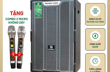 Loa Kéo Nanomax K-180 Lưới Xám Bass 40cm 820w