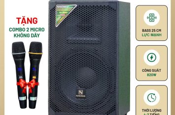 Loa Kéo Nanomax S-02 Bass 25cm 820w Karaoke Bluetooth