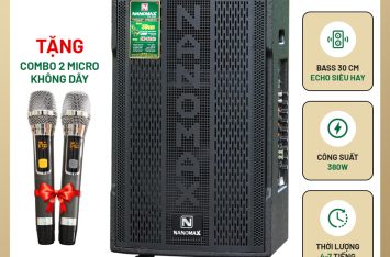 Loa Kéo Nanomax SK-12X3 Bass 30cm 380w Karaoke Bluetooth
