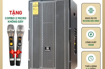 Loa Kéo Nanomax SK-18F5 Bass 50cm 1150w Karaoke Bluetooth Lưới Xám | Loa Kẹo Kéo Nanomax | 50+ Mẫu Loa Karaoke Bluetooth Giá Tốt