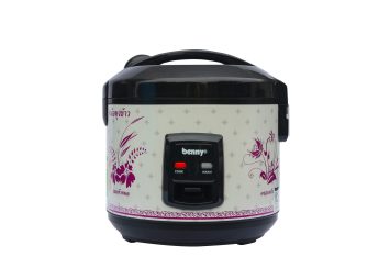 Nồi Cơm Điện Benny BR-12PVS, Trắng Hoa, 1.2 Lít, 500W